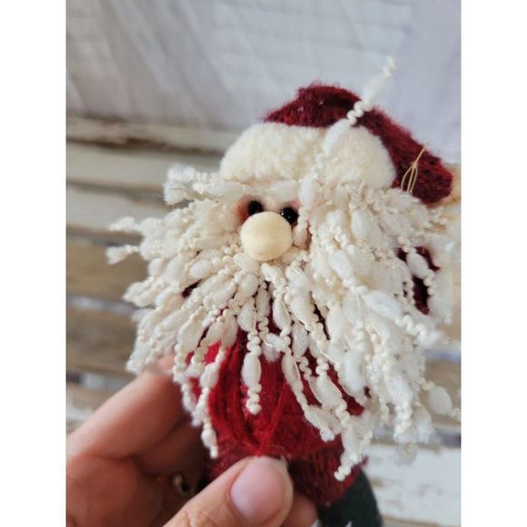 Santa folk art ornament Xmas tree - Picture 2 of 7